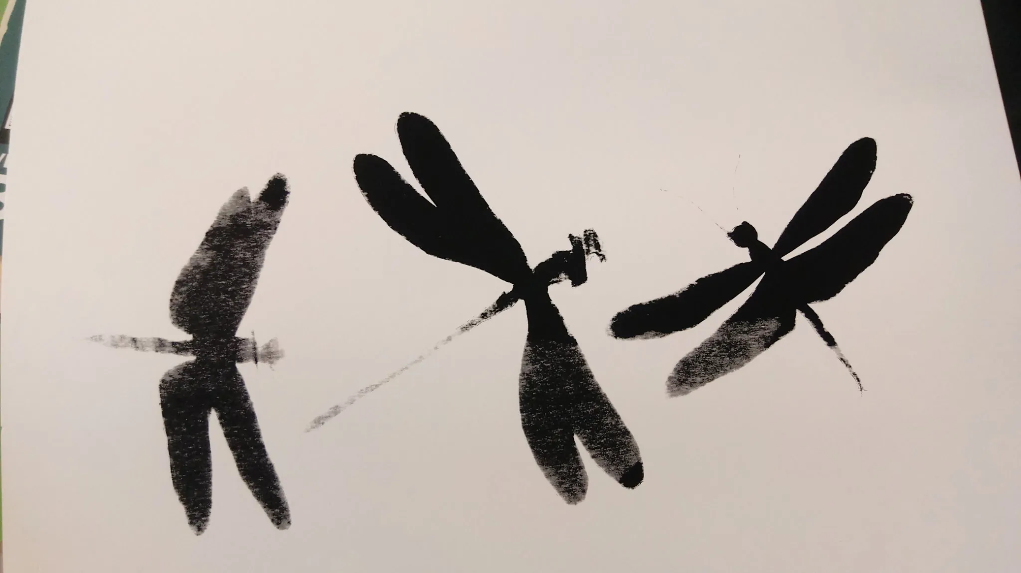 Dragonflies — Woodcut, 2021